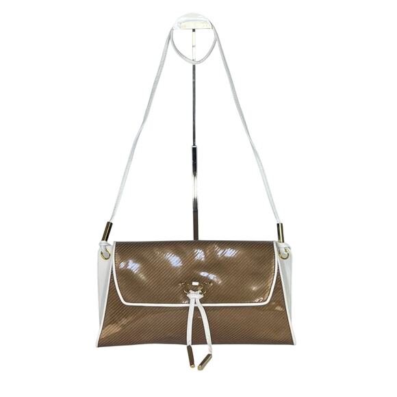 Vintage Noa Vinyl Leather Envelope Shoulder Handbag - Picture 1 of 10